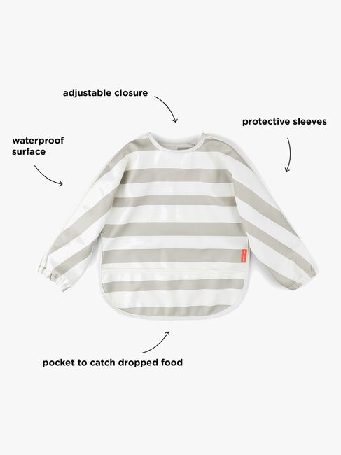 Done By Deer Långärmad Haklapp, Stripes Sand