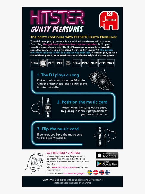 Hitster Sällskapsspel Guilty Pleasures