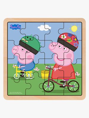 Greta Gris Träpussel Cykling 16 Bitar