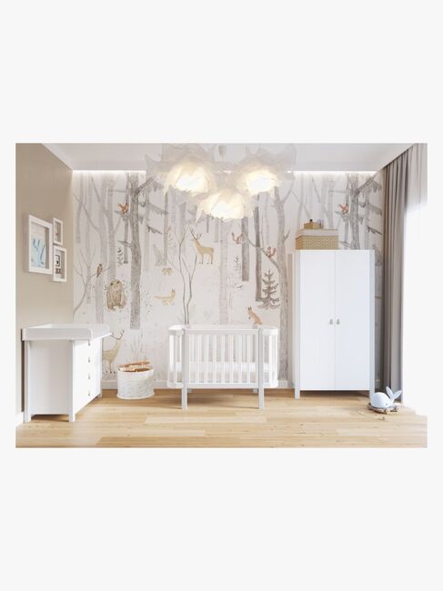 Yappy Kids Étude Spjälsäng, Vit/Grå