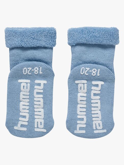 Hummel Mini Anti-Slip Strumpor 3-Pack, Faded Denim