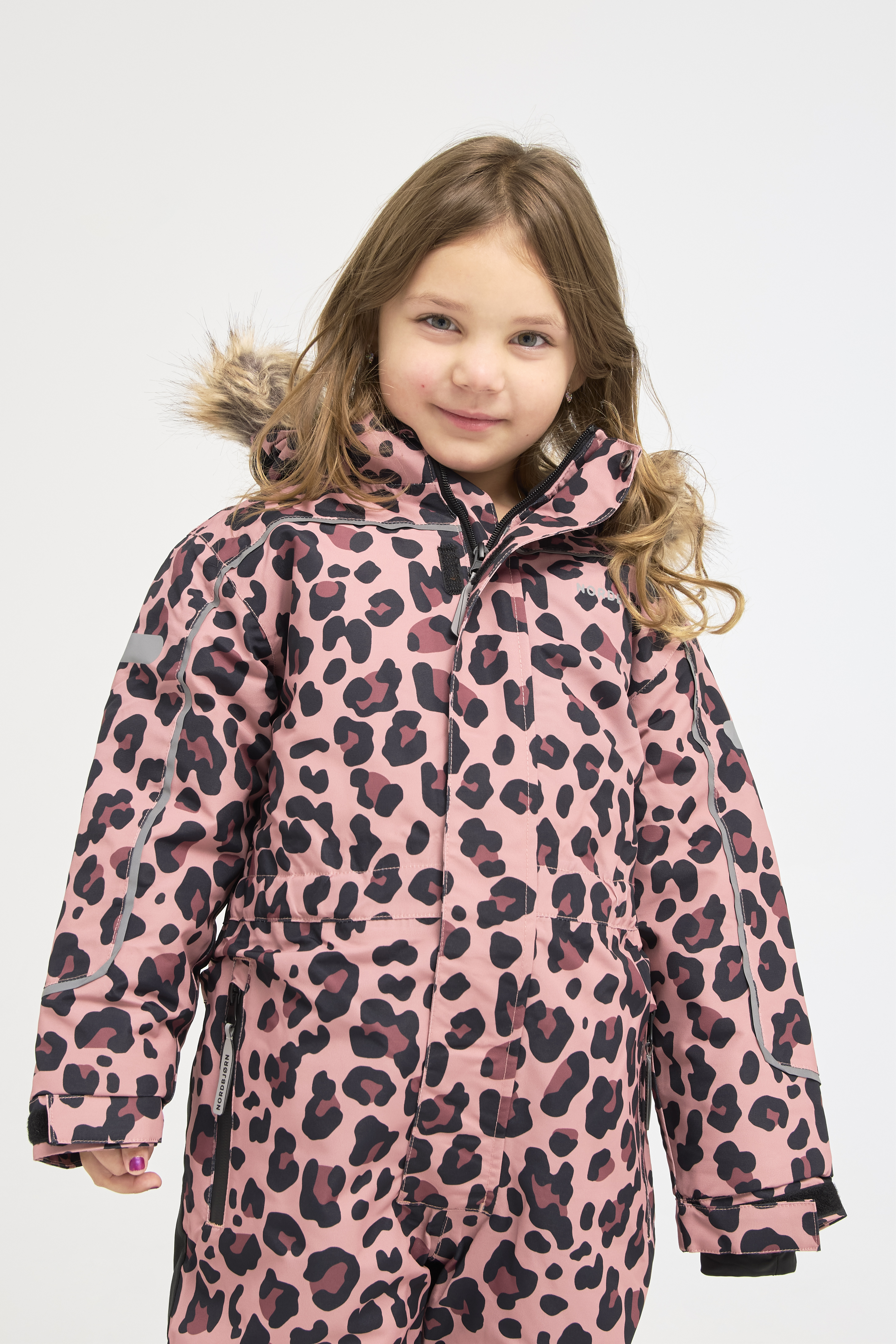 Nordbjørn Arctic Overall Leopardy Ash Rose 140