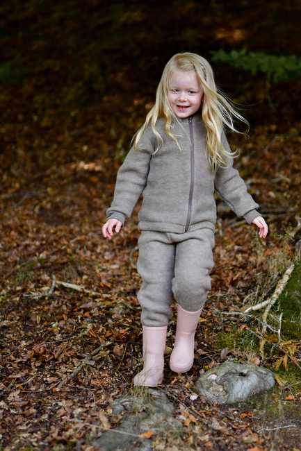 Mikk-Line Ullfleecebyxor Barn, Melange Denver