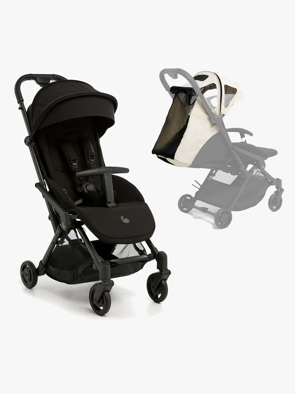 Beemoo Easy Fly Lux 4 Sulky Inkl. Breezy Sufflett, Jet Black/Off-White