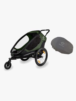 Hamax Outback ONE Cykelvagn inkl. Förvaringsöverdrag, Green/Black