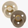 BIBS Colour Napp 2-pack Latex Stl 3 Rund, Vanilla/Dark Oak