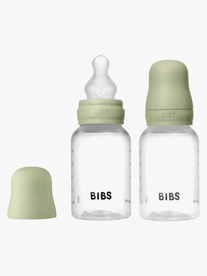 BIBS Slow Flow Nappflaska Silikon 2-Pack 150 ml, Sage
