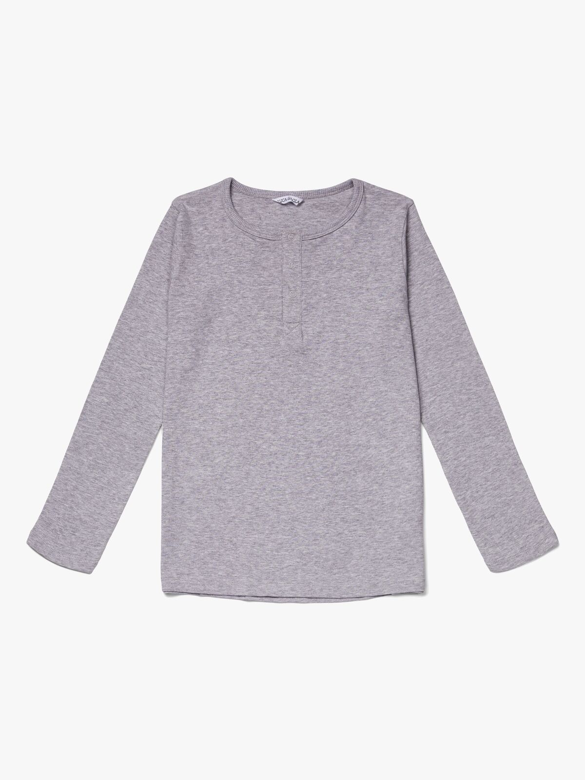 Luca & Lola Jacopo Långärmad T-Shirt, Grey Melange
