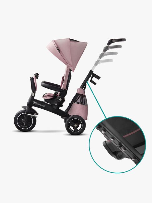 Kinderkraft Trehjuling Easytwist, Rosa