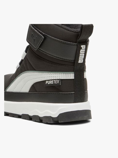 Puma Evolve Puretex AC PS Vinterkängor, Black/Ash Grey/White