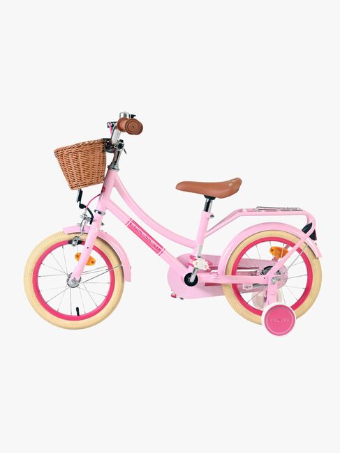 Volare Excellent Cykel med Korg 14 Tum, Rosa
