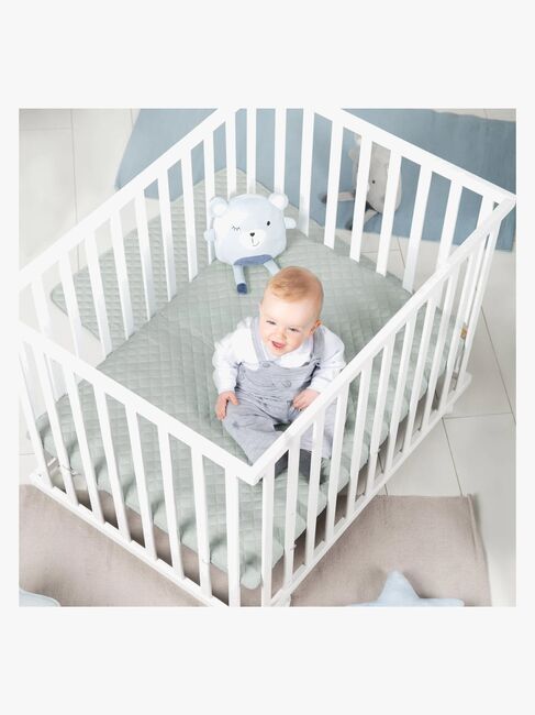Roba Style Lekhage med Hjul, White & Green