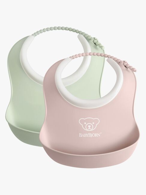 BabyBjörn Haklapp Liten 2-pack, Blekgrön/Blekrosa