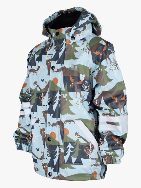 Lindberg Lekhyttan Fodrat Regnställ, Light Blue/Brown