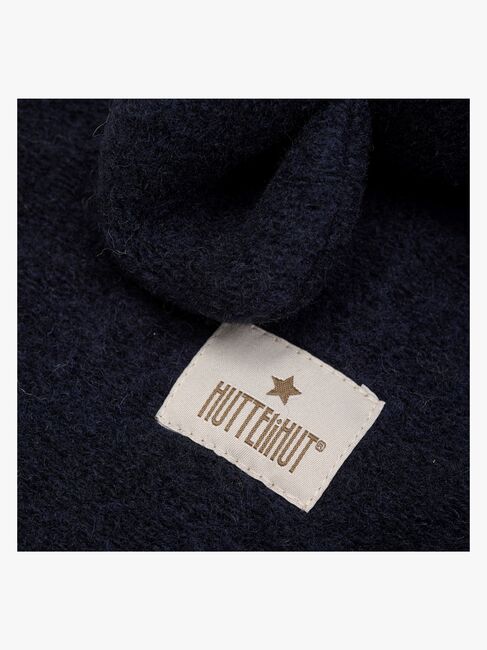 Huttelihut Balaklava Merinoull med Öron, Dark Navy
