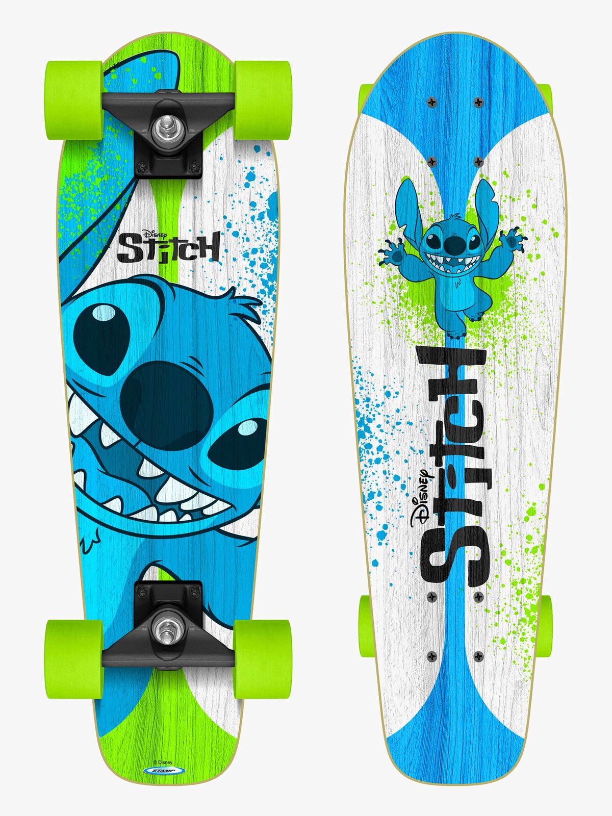Stamp Stitch Crusier Skateboard, Blå/Vit