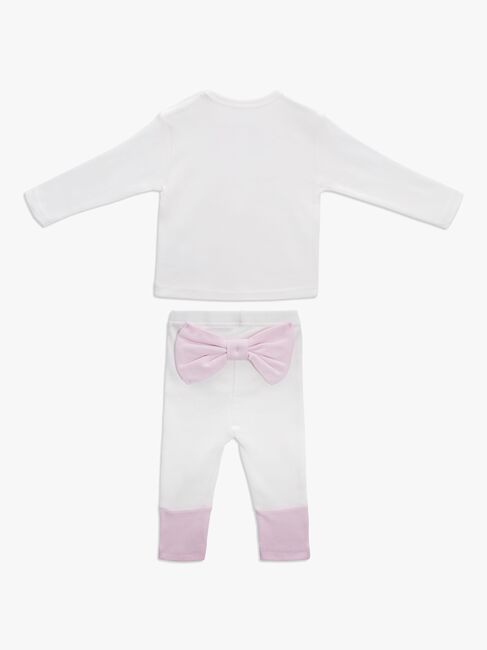 Tiny Treasure Emelie Tröja och Byxa med Rosett, Chalk Pink