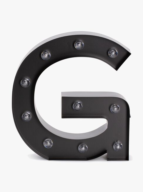 Minitude Bokstavslampa G, Svart