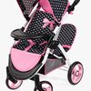 Bayer Design Twin Star Tvillingdockvagn, Svart/Rosa