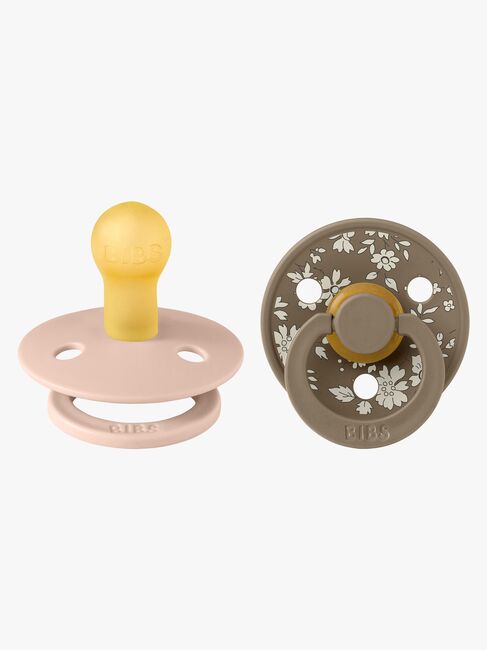 BIBS x Liberty Colour Napp 2-Pack Latex Stl 1 Rund, Capel/Blush Mix