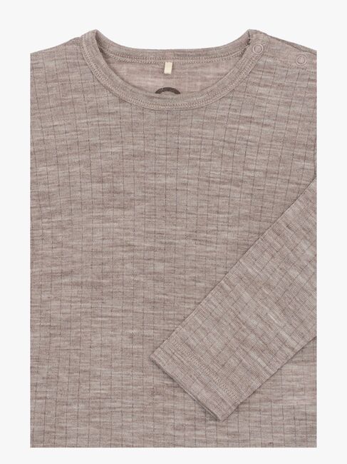Mikk-Line  Långärmad T-shirt Baby Merinoull, Melange Denver