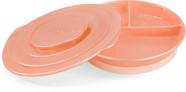 Twistshake Divided Plate with Lid, Rose Gold
