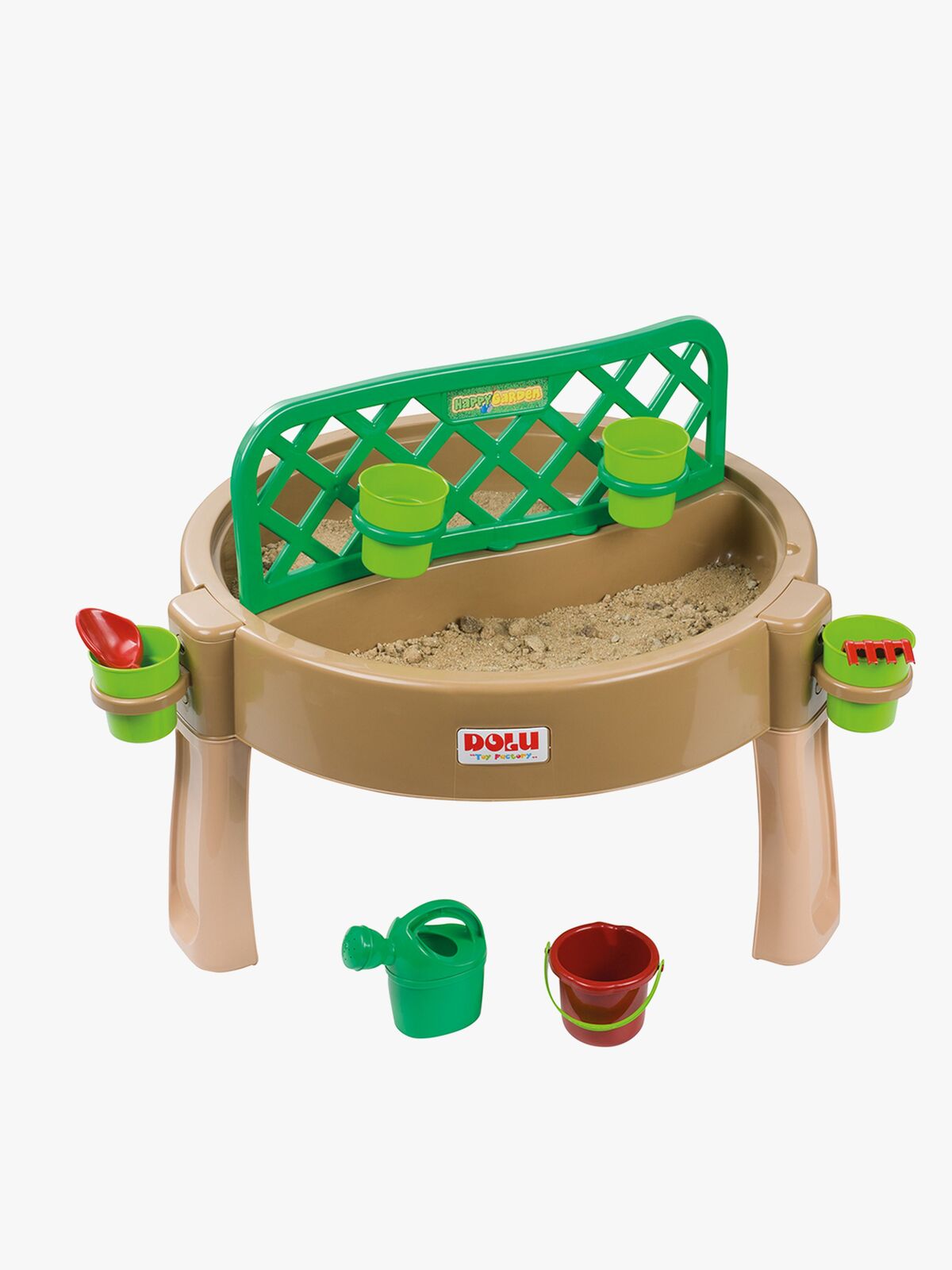 Dolu Gardening, Sand, Water, Creativity 4-i-1 Lekbord, Brun