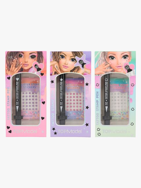 TOPModel Tatueringspenna med Stämpel & Glitterstnar