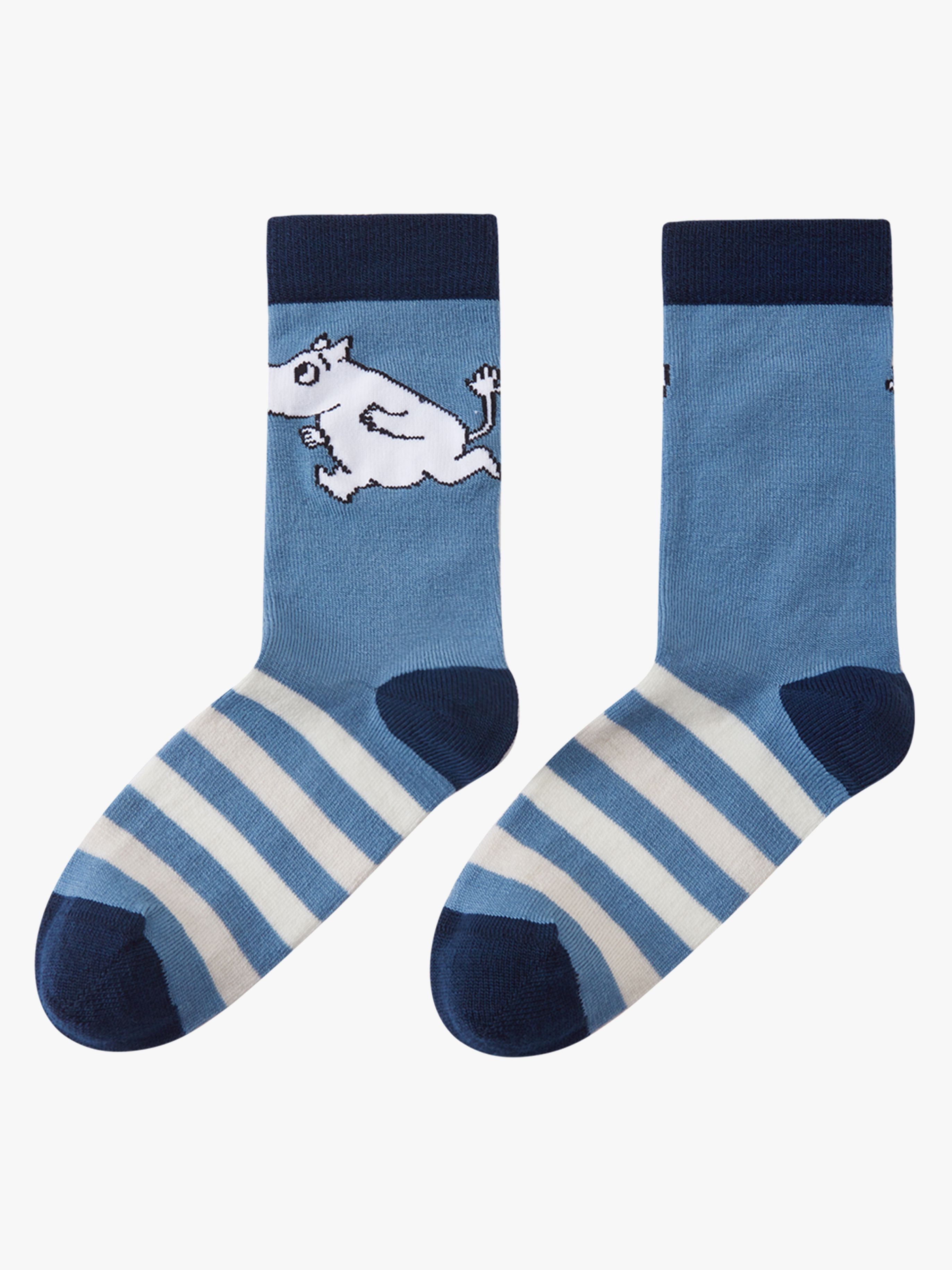 Reima Moomin Randig Ullstrumpor, Blue Ocean, 26-29