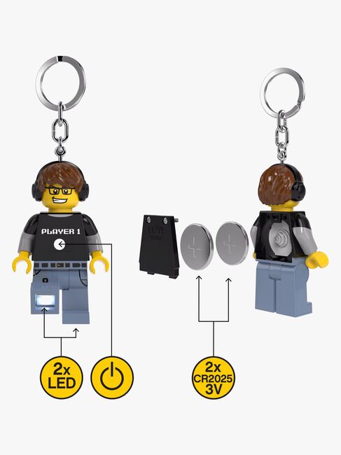 LEGO® Minifigure™ Videospel Kille Nyckelring med LED-lampa