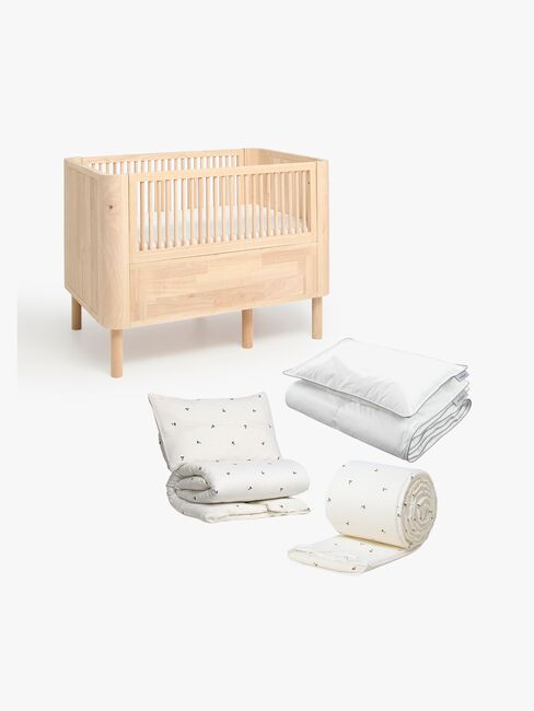 Alice & Fox June Växasäng inkl. Bäddkit NESSA 100x130, Natural Wood
