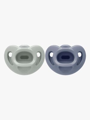 NUK First Choice Soft Napp 2-Pack, Grön/Blå
