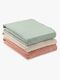 Hauck Cuddle N Clean Muslinfilt 3-Pack, Sage/Beige/Cork