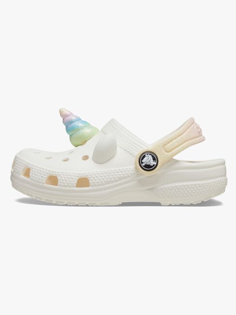 Crocs Classic IAM Rainbow Unicorn Kids Tofflor, Chalk