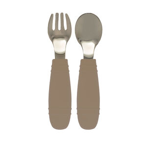 Tiny Tot Fork & Spoon, Beige