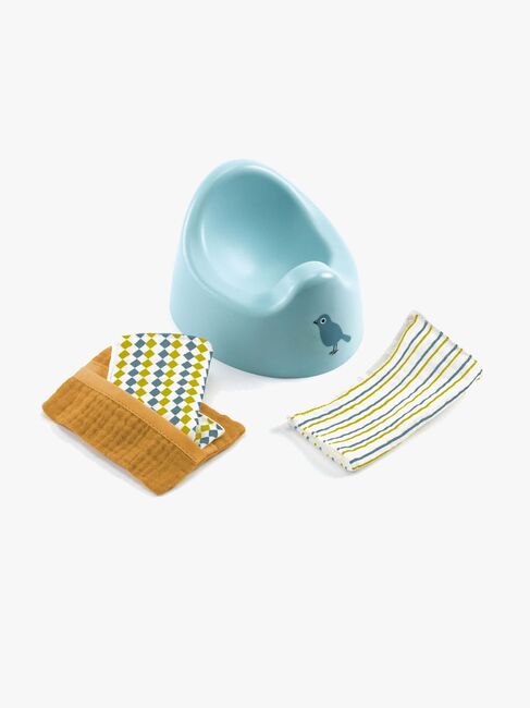 Djeco Docktillbehör Potta & Tygservetter Till Docka