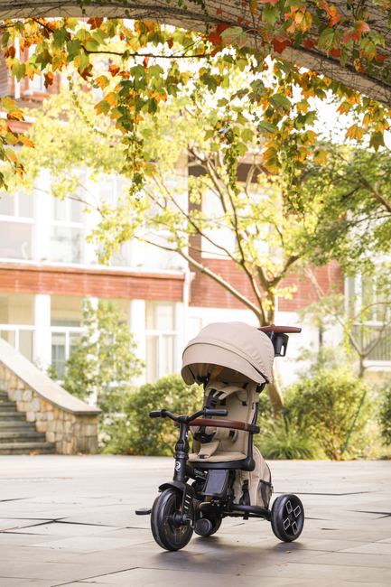 QPlay Comfo Max Hopfällbar Trehjuling, Coffee