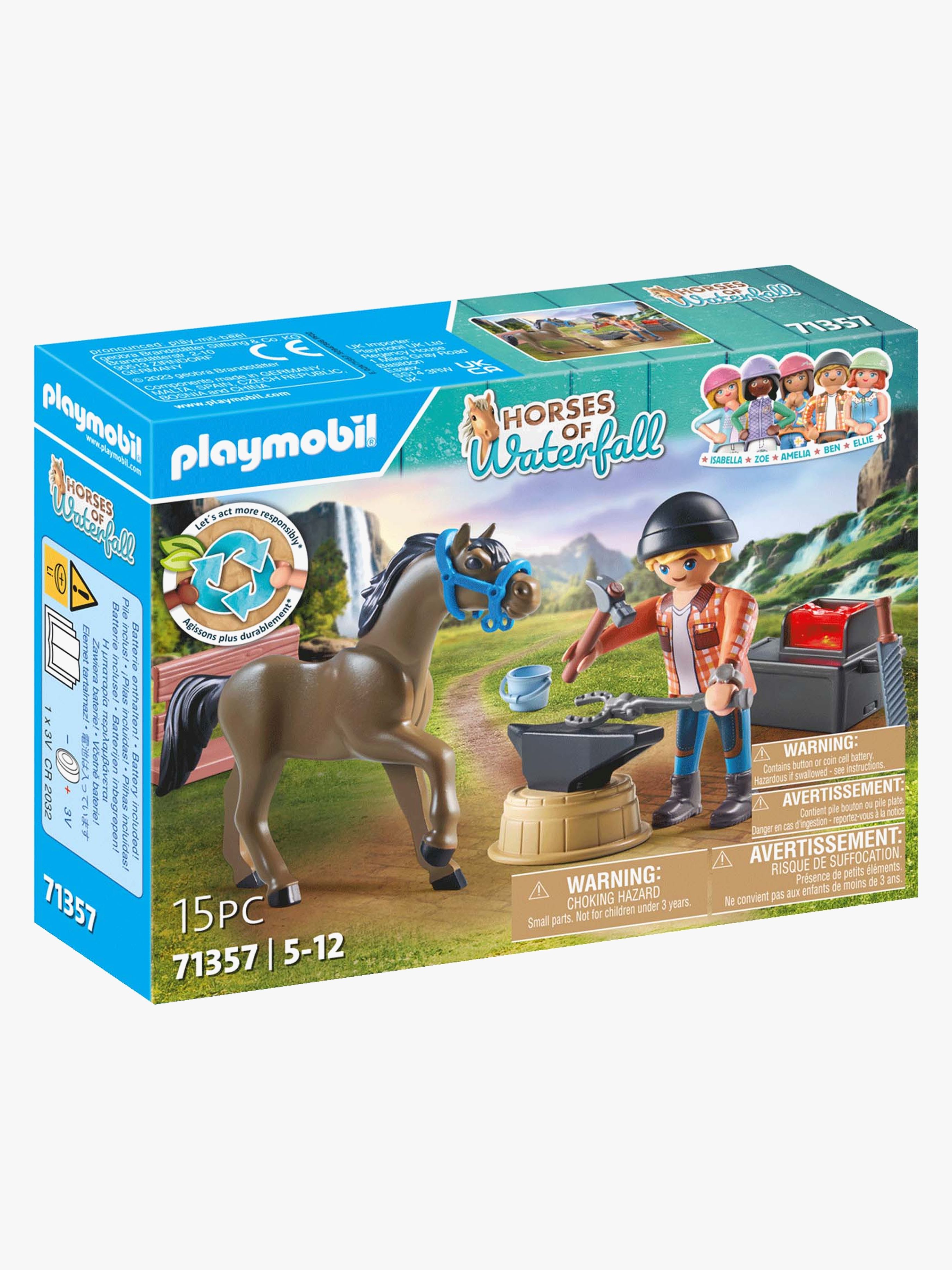 Playmobil 71357 Horses of Waterfall Legoset – Farrier Ben and Achilles