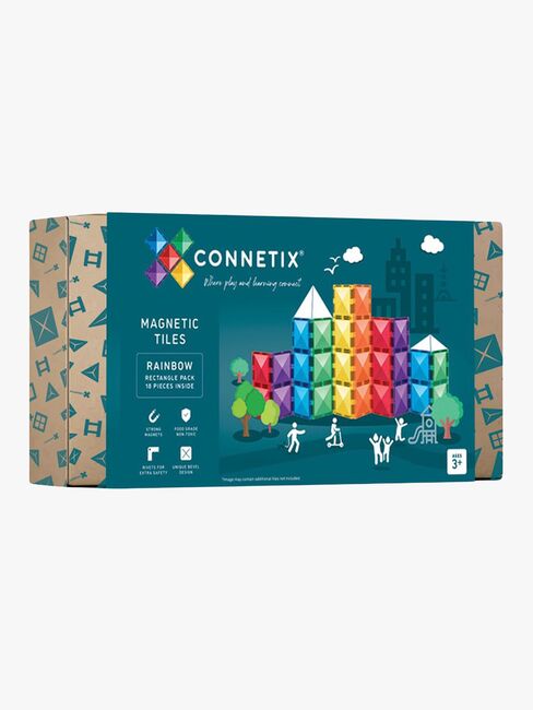 Connetix Byggset Rainbow Rectangle 18 Delar