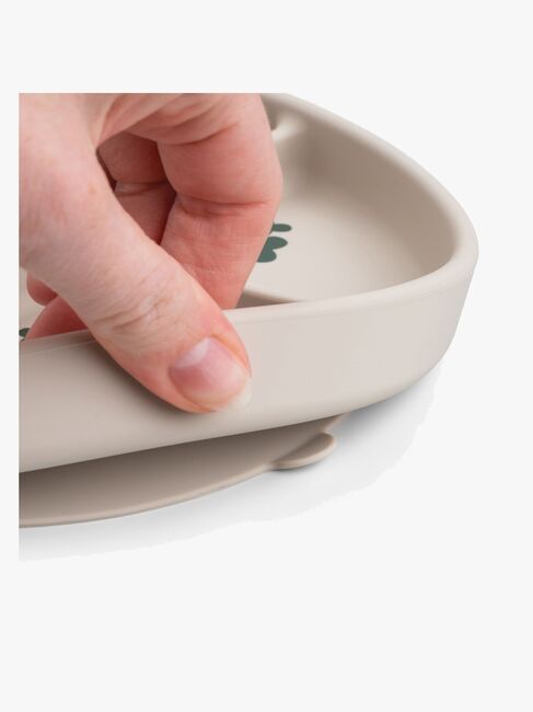 Done By Deer Tiny Farm Stick & Stay  Delad Silikontallrik, Sand