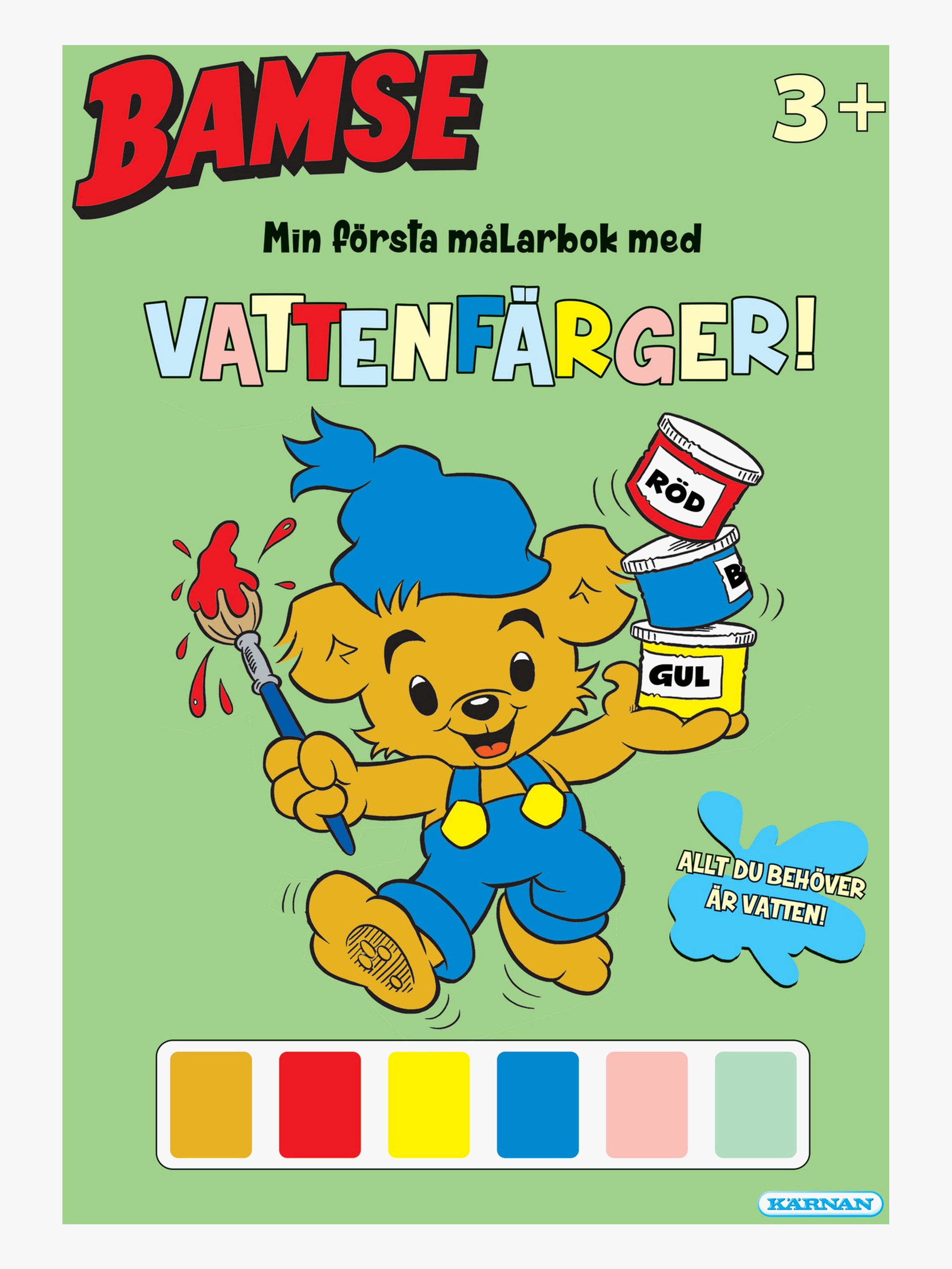 Egmont Kärnan Bamse Min Första Målarbok med Vattenfärger