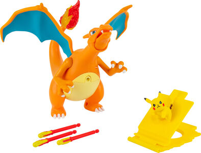 Pokémon Fire and Fly Charizard-figur med Pikachu