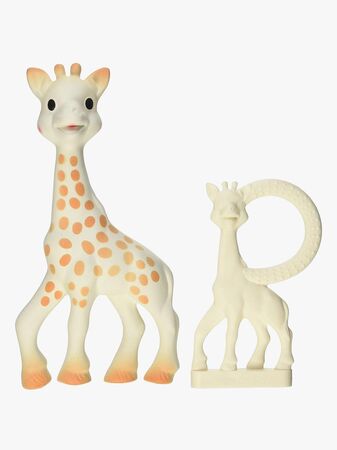 Sophie the Giraffe presentask med giraff och bitring