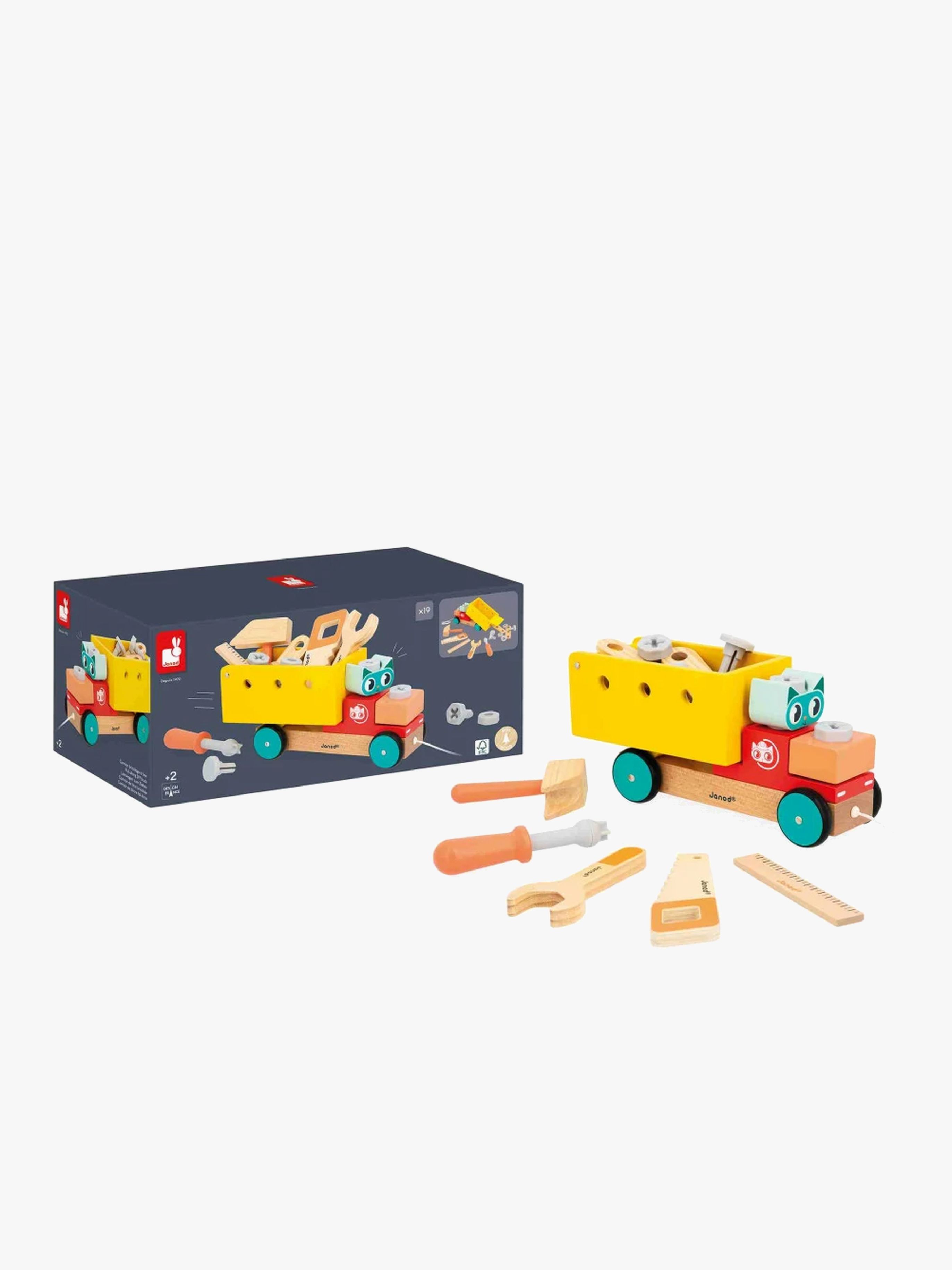 Janod Brico'Kids Pull Along DIY Lastbil 14 Delar
