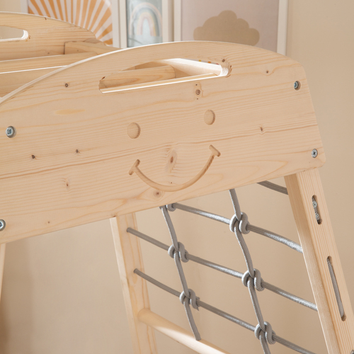 Roba Montessori Inomhus Lektorn med Gunga, Natural/Grey