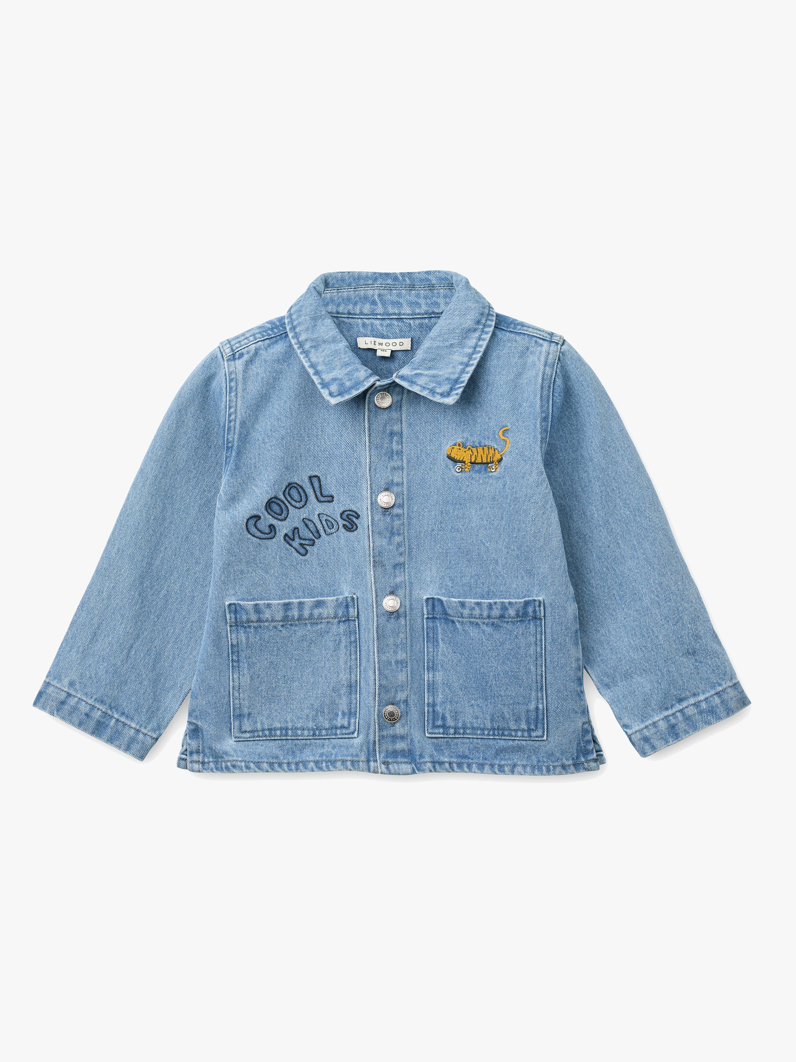 LIEWOOD Kinsley Placement Denim Jeansjacka, Cool Kids/Light Blue Denim, 128