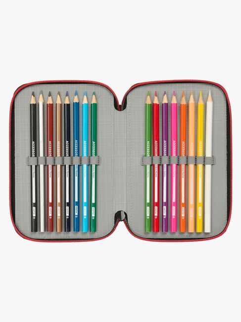 Marvel Spider-Man Miles Morales  Fyllt Trippelpennfodral 37 Delar, Svart