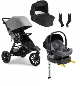 Baby Jogger City Elite 2 Duovagn inkl. Beemoo Route Babyskydd & Bas, Pike/Mineral Grey