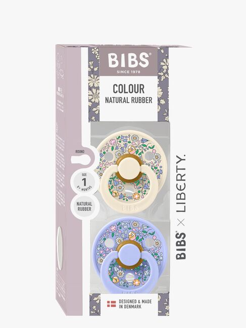 BIBS x Liberty Colour Chloe Meadow Napp 2-Pack Latex Stl 1, Ivory Mix