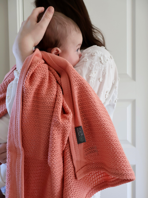 Vinter & Bloom Soft Grid EKO Gallerfilt, Clay Coral